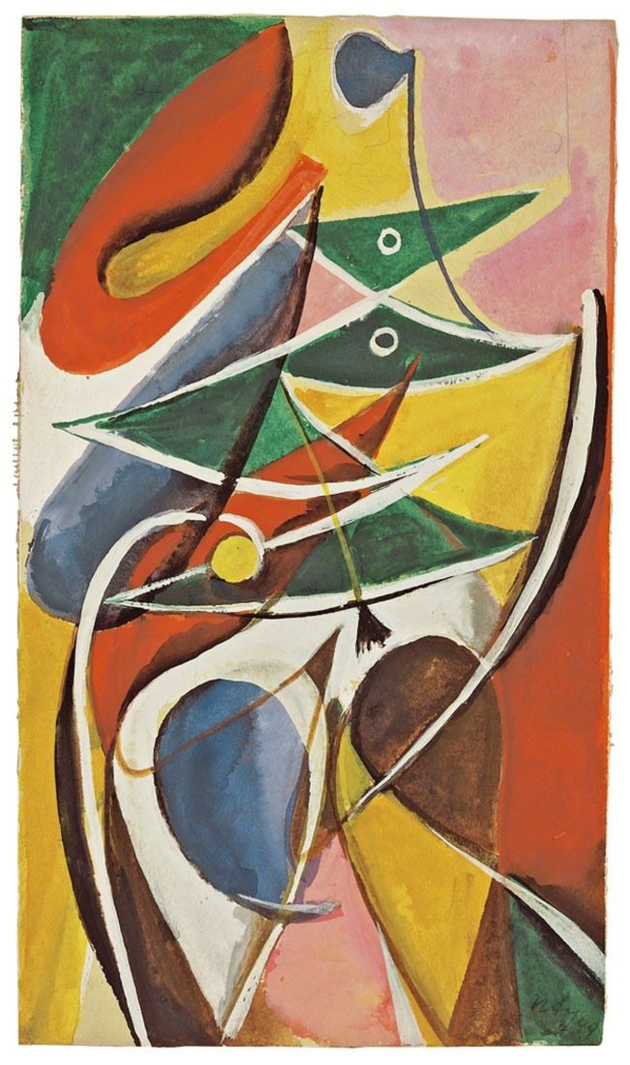 Auf diesem Bild ist das folgende Kunstwerk zu sehen: Ernst Wilhelm Nay. Figurine. 1949.
