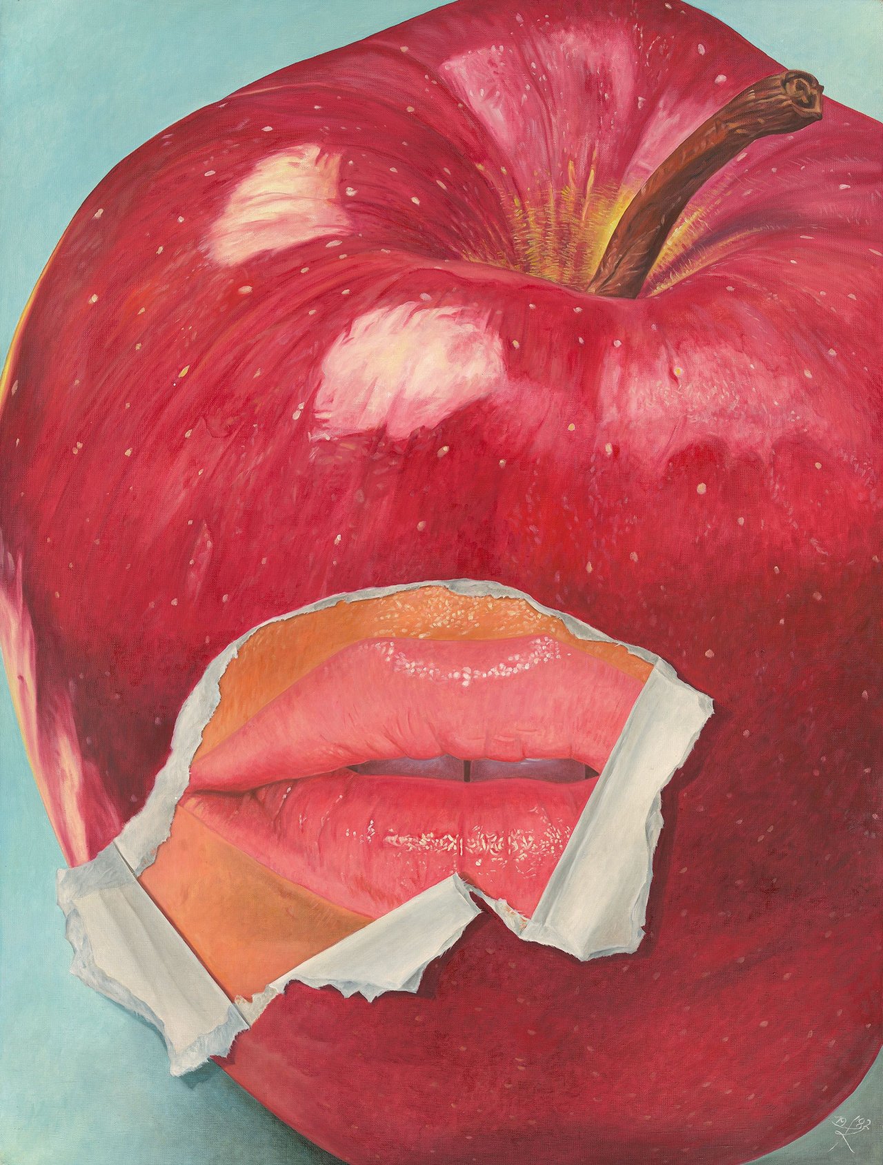 Auf diesem Bild ist das folgende Kunstwerk zu sehen: Fritz Köthe. „Roter Apfel“. 1982.