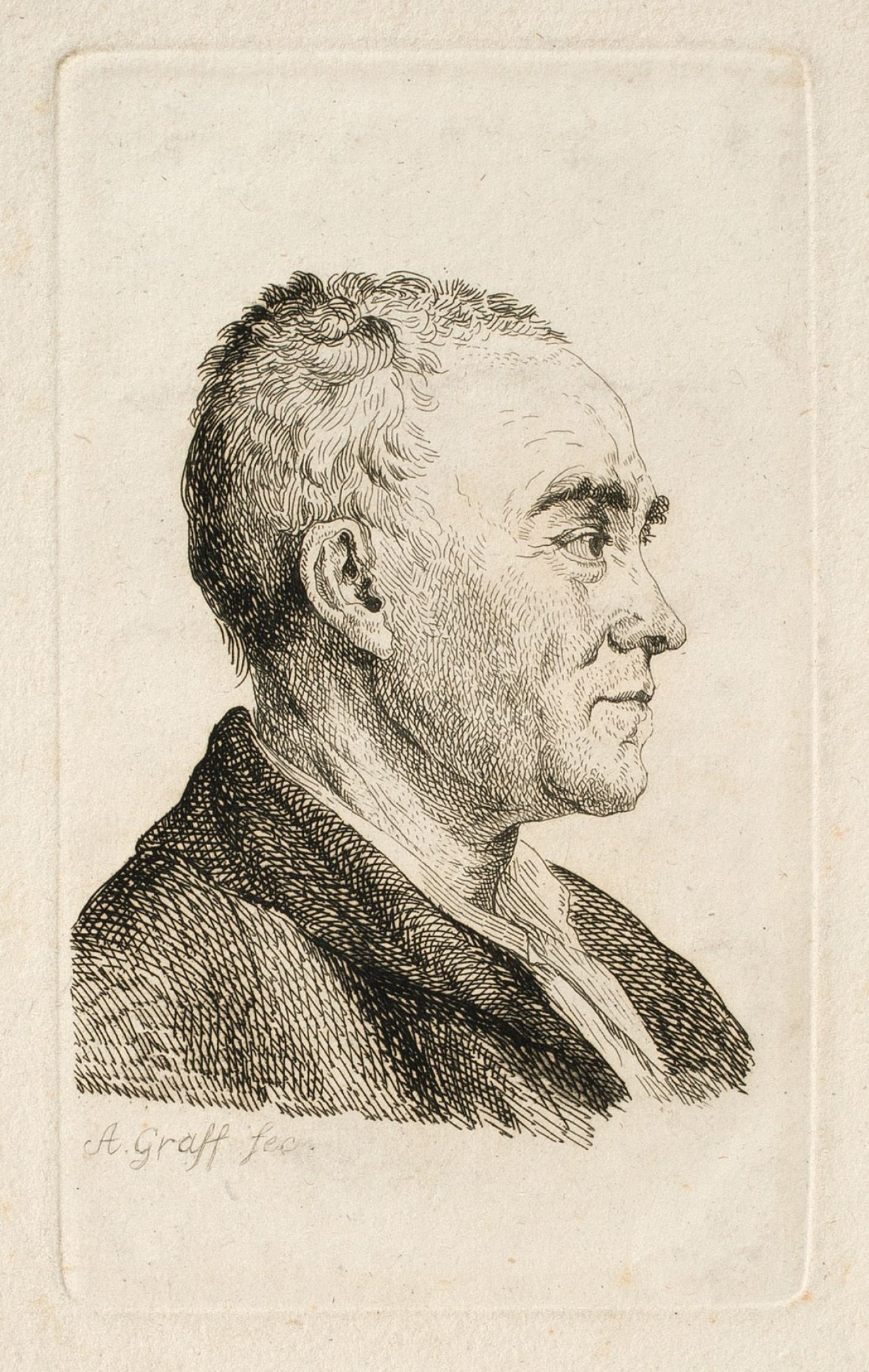 Auf diesem Bild ist das folgende Kunstwerk zu sehen: Anton Graff. „Johann Georg Sulzer“. Nach 1774.