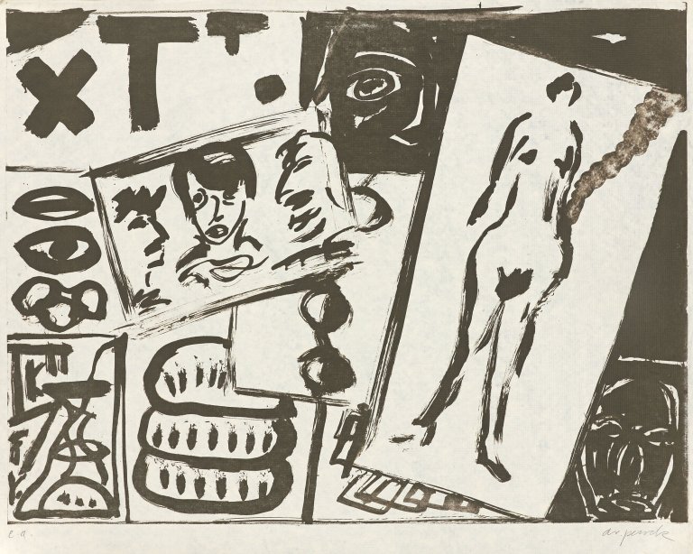 Auf diesem Bild ist das folgende Kunstwerk zu sehen: A.R. Penck. Ohne Titel. 1980.