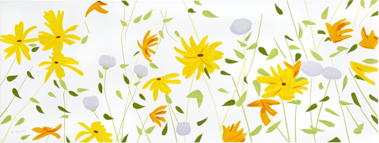 Auf diesem Bild ist das folgende Kunstwerk zu sehen: Alex Katz. „Summer Flowers“. 2018.