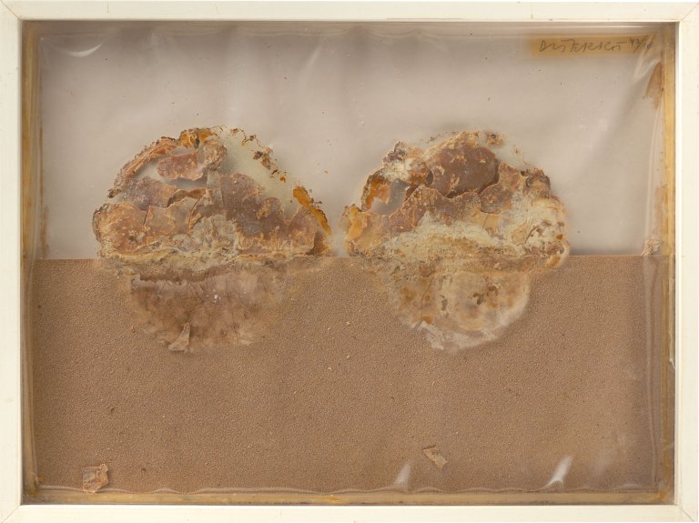 Auf diesem Bild ist das folgende Kunstwerk zu sehen: Dieter Roth. „Kleine Landschaft“. 1969.