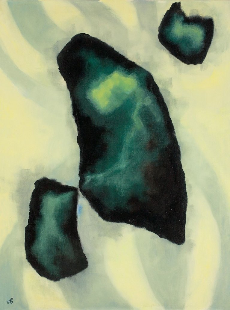 Auf diesem Bild ist das folgende Kunstwerk zu sehen: Otto Ritschl. „Komposition“. 1968.