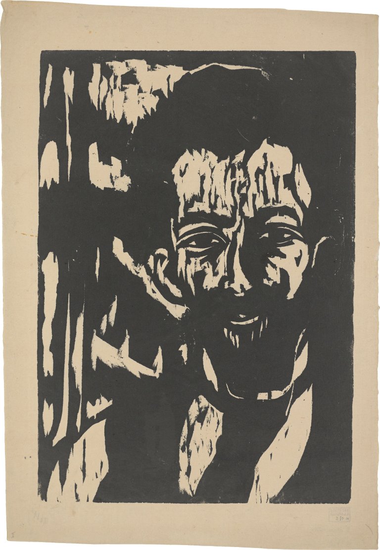 Auf diesem Bild ist das folgende Kunstwerk zu sehen: Ernst Ludwig Kirchner. „Portrait Alex (Alexander Gerbig)“. 1908.