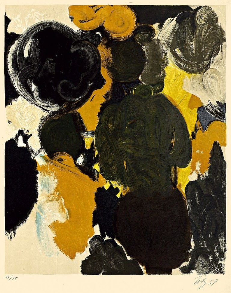 This picture shows the following artwork: Ernst Wilhelm Nay. „Ohne Titel (NOR)“. 1959.