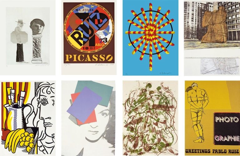 Auf diesem Bild ist das folgende Kunstwerk zu sehen:  Mappenwerk. „Hommage à Picasso“. 1973/1974.