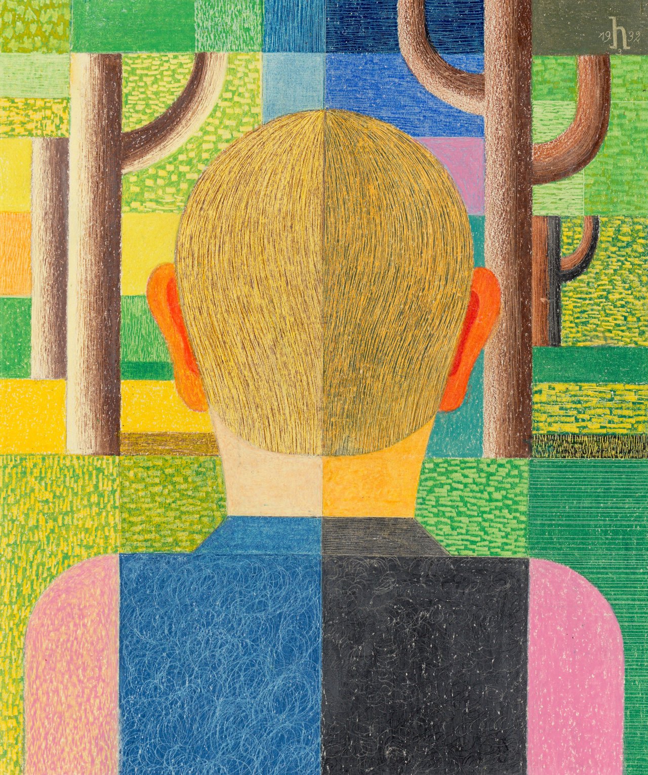 Auf diesem Bild ist das folgende Kunstwerk zu sehen: Heinrich Hoerle. „Vordermann“. 1932.