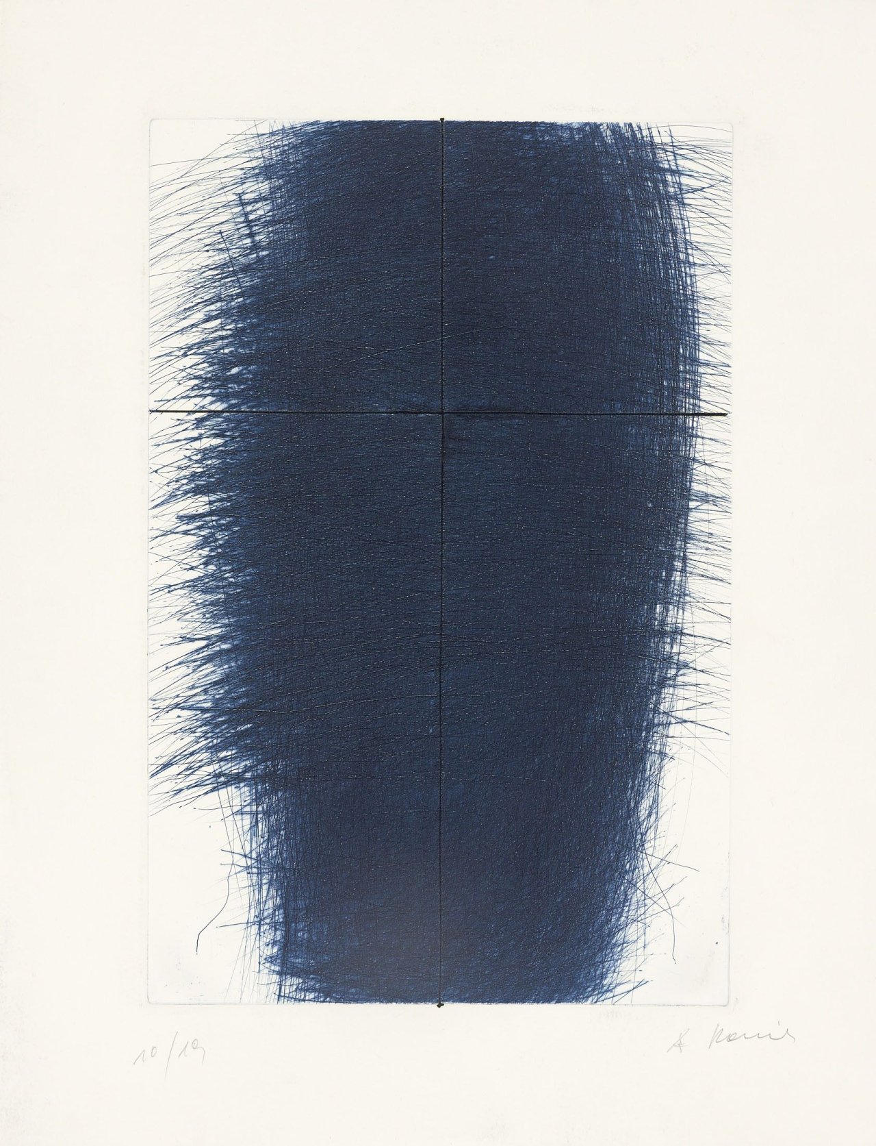 Auf diesem Bild ist das folgende Kunstwerk zu sehen: Arnulf Rainer. Ohne Titel. 1990.