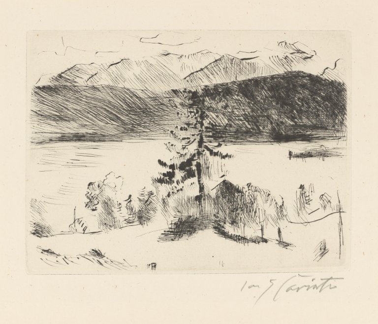 This picture shows the following artwork: Lovis Corinth. „Lärche am Walchensee“. 1923.