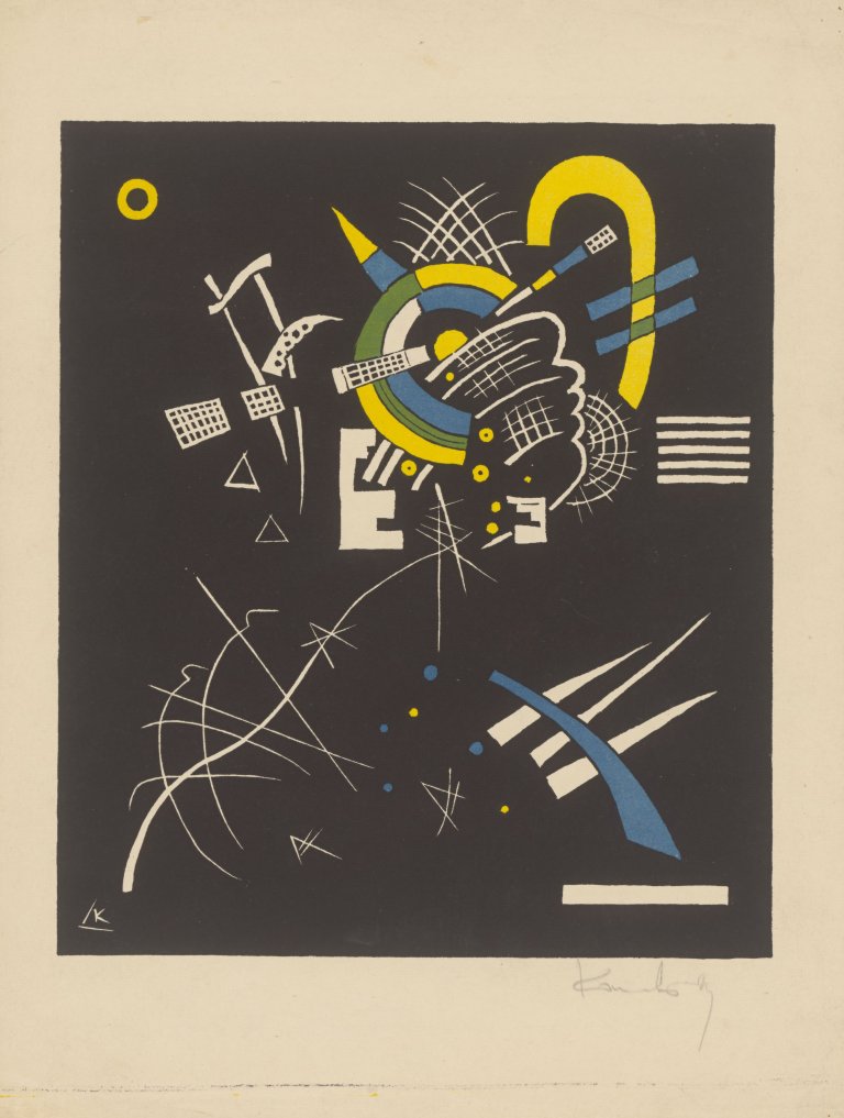 Auf diesem Bild ist das folgende Kunstwerk zu sehen: Wassily Kandinsky. „Kleine Welten VII“. 1922.
