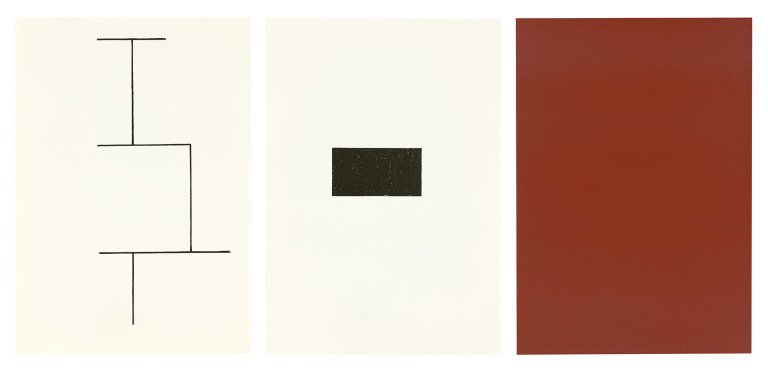 Auf diesem Bild ist das folgende Kunstwerk zu sehen: Blinky Palermo. „Mappe zur Wandmalerei Hamburger Kunstverein“. 1973.
