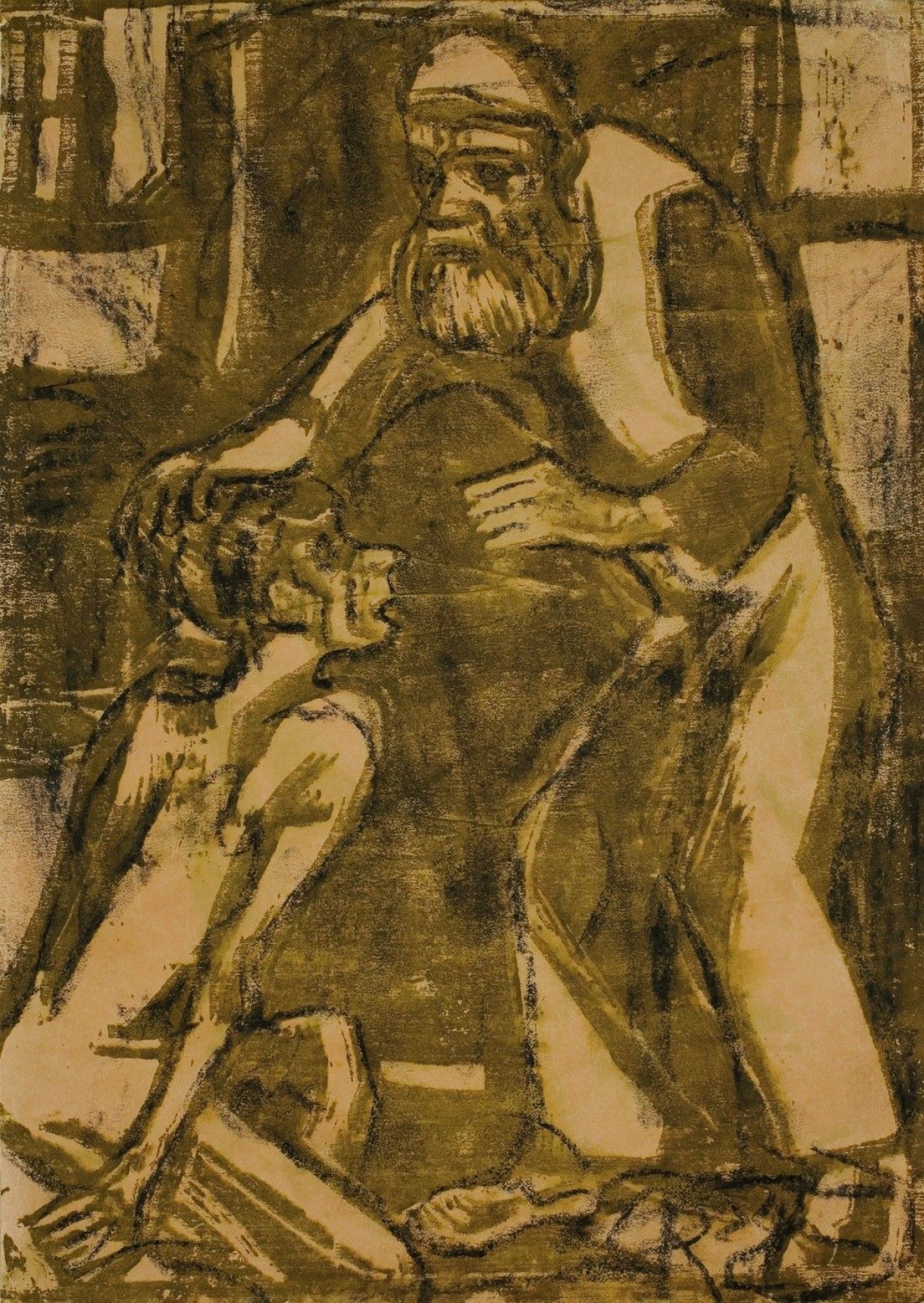 Auf diesem Bild ist das folgende Kunstwerk zu sehen: Christian Rohlfs. „Rückkehr des verlorenen Sohnes“. 1916.