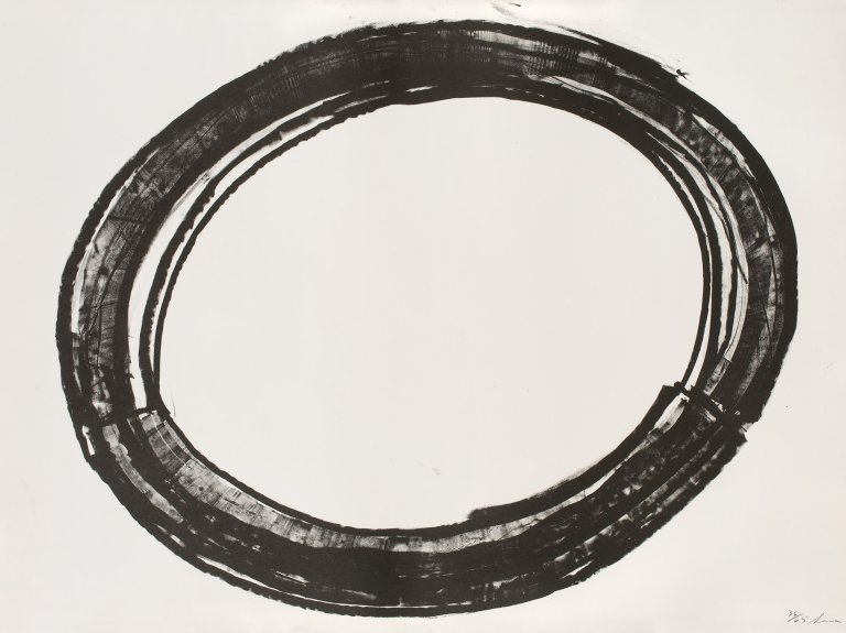 Auf diesem Bild ist das folgende Kunstwerk zu sehen: Richard Serra. „Double Ring II“. 1972.