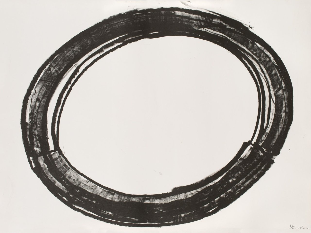Auf diesem Bild ist das folgende Kunstwerk zu sehen: Richard Serra. „Double Ring II“. 1972.