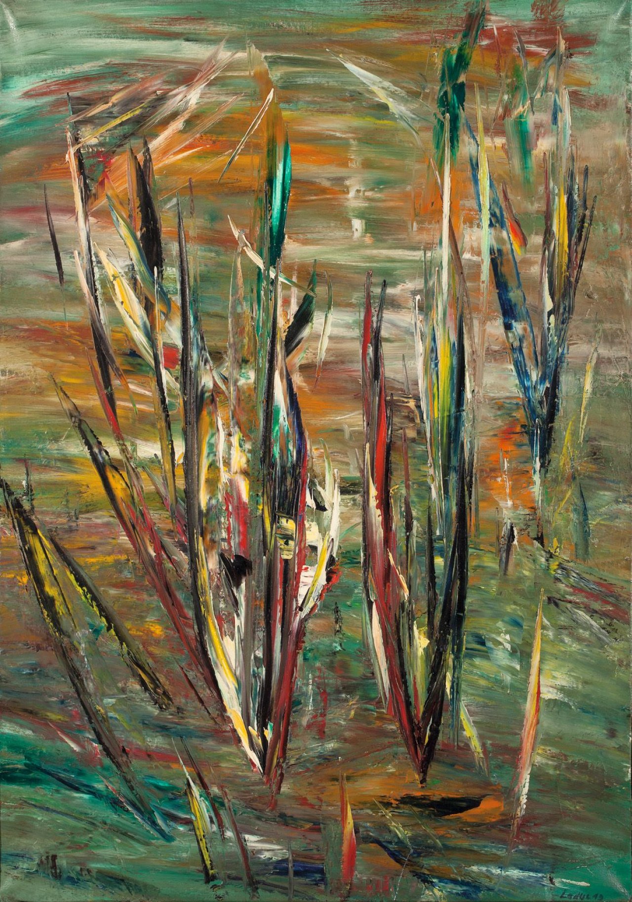 Auf diesem Bild ist das folgende Kunstwerk zu sehen: Fernand Leduc. Composition. 1949.