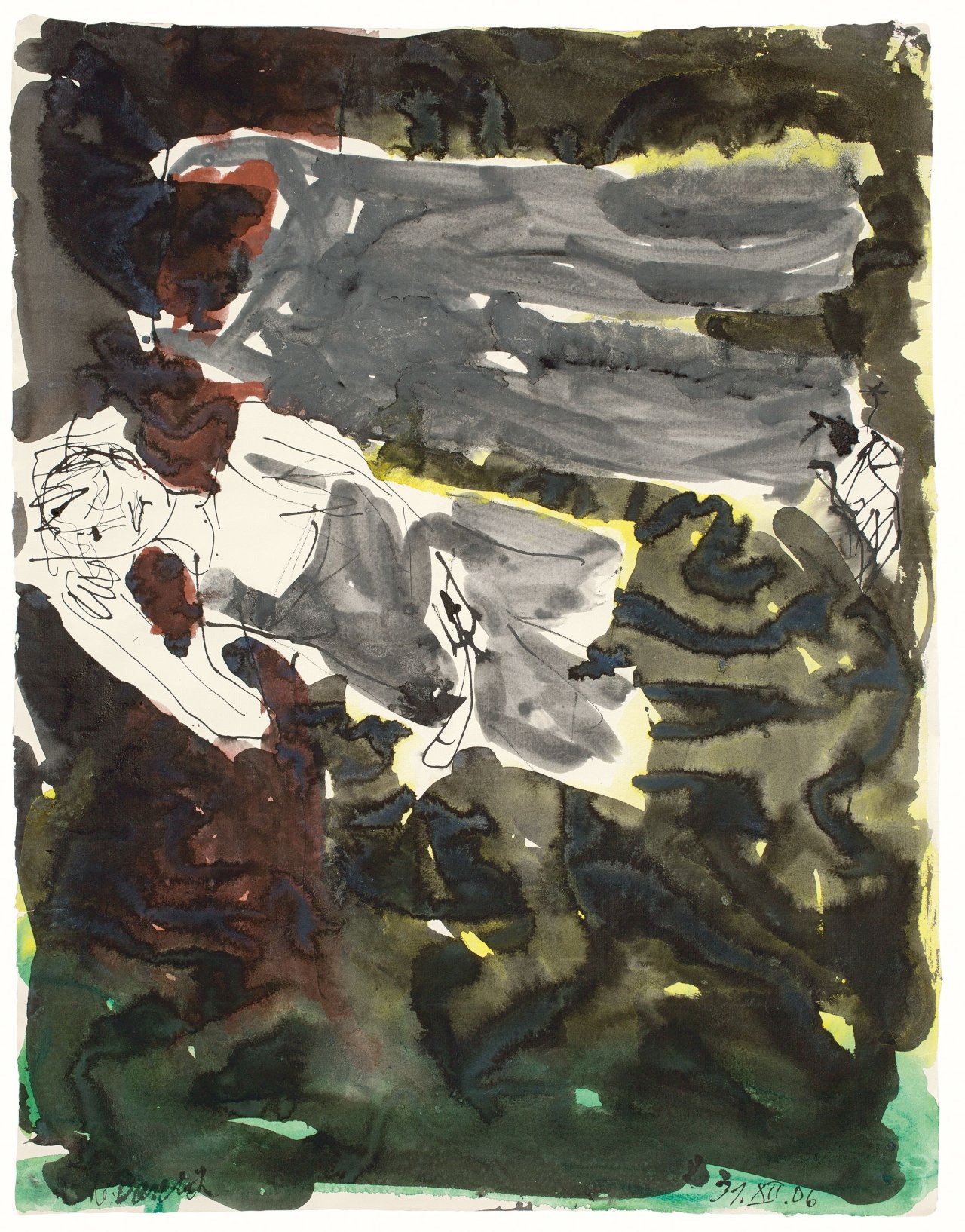 This picture shows the following artwork: Georg Baselitz. Waldarbeiter Remix. 2006.