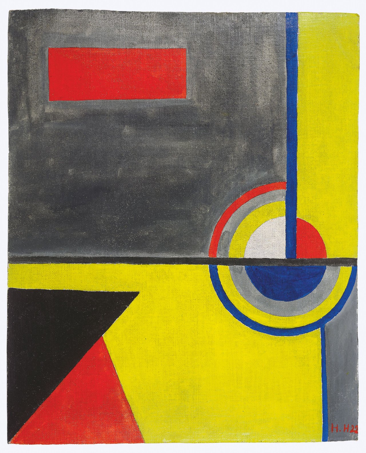 Auf diesem Bild ist das folgende Kunstwerk zu sehen: Hannah Höch. „Geometrische Komposition“ („Composition“). 1922.