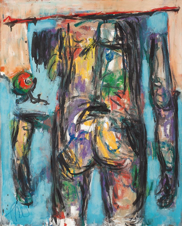 Auf diesem Bild ist das folgende Kunstwerk zu sehen: Markus Lüpertz. „Rücken“. Um 2004.