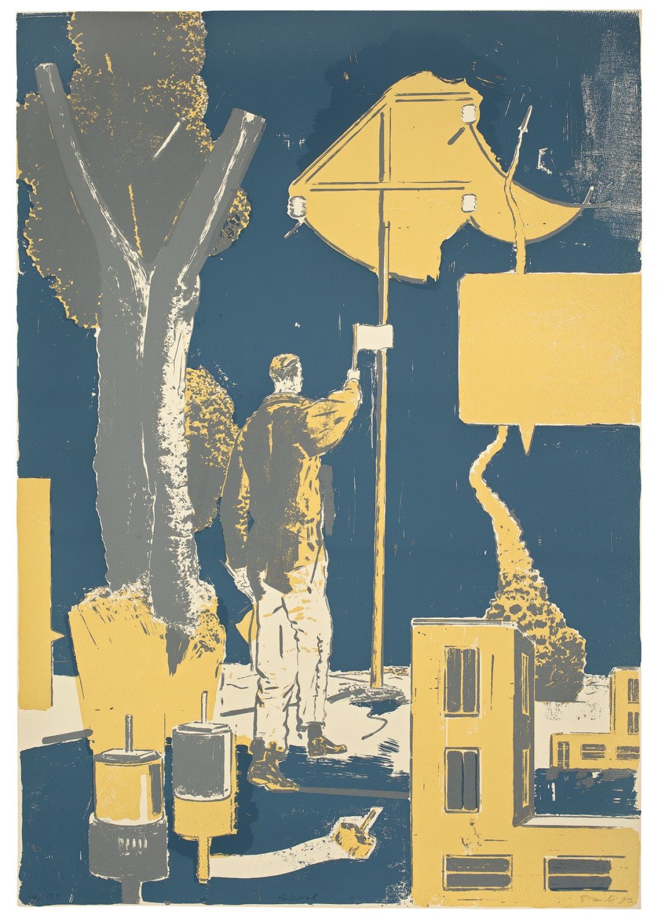 Auf diesem Bild ist das folgende Kunstwerk zu sehen: Neo Rauch. „Signal“. 1997.
