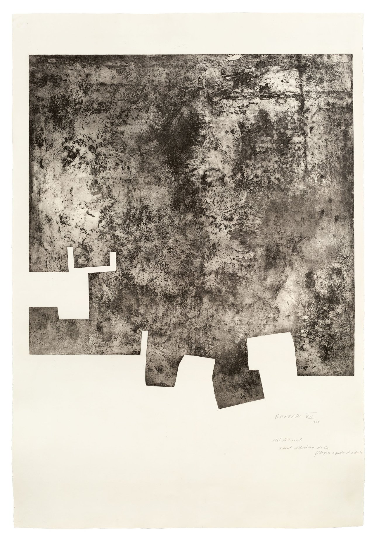 Auf diesem Bild ist das folgende Kunstwerk zu sehen: Eduardo Chillida. „Euzkadi VII“. 1976.