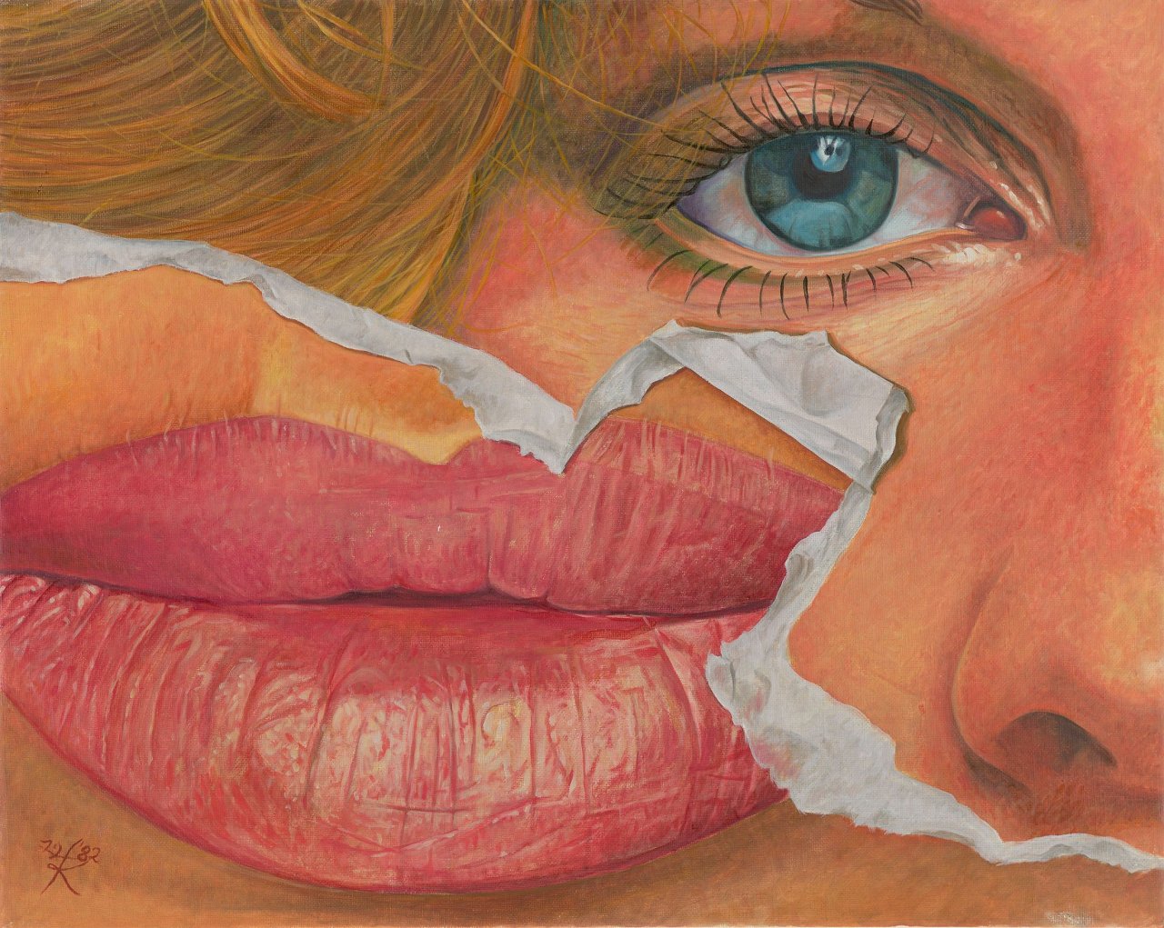 Auf diesem Bild ist das folgende Kunstwerk zu sehen: Fritz Köthe. „Links ein Mund“. 1982.
