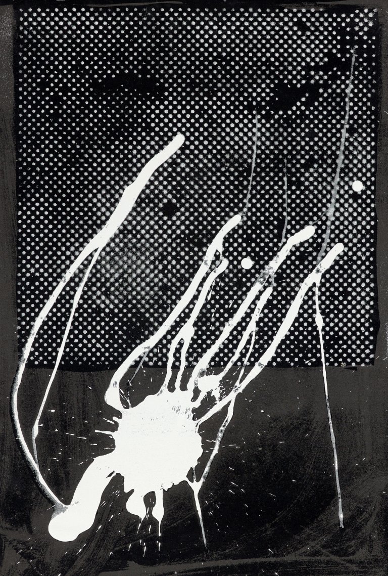 Auf diesem Bild ist das folgende Kunstwerk zu sehen: Sigmar Polke. „Ohne Titel (Griffelkunst 1989)“. 1989.