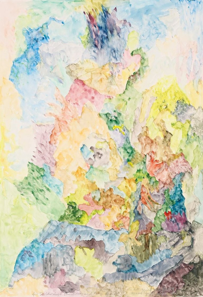 Auf diesem Bild ist das folgende Kunstwerk zu sehen: Bernard Schultze. „Ein Antlitz wird zum Berg“. 1991.