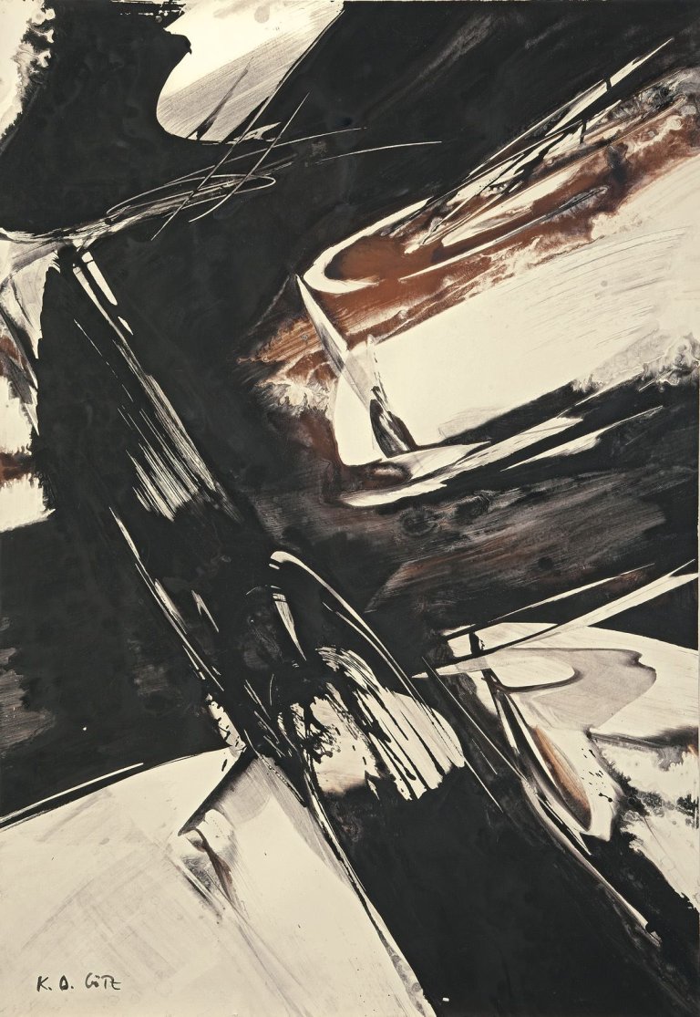 Auf diesem Bild ist das folgende Kunstwerk zu sehen: Karl Otto Götz. Ohne Titel. 1955.