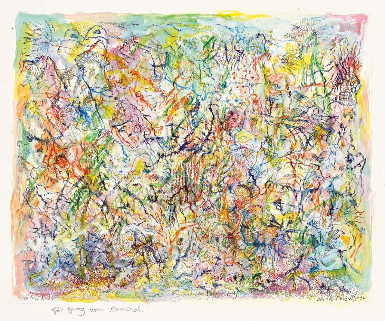Auf diesem Bild ist das folgende Kunstwerk zu sehen: Bernard Schultze. „Fröhliches Labyrinth“. 1990.