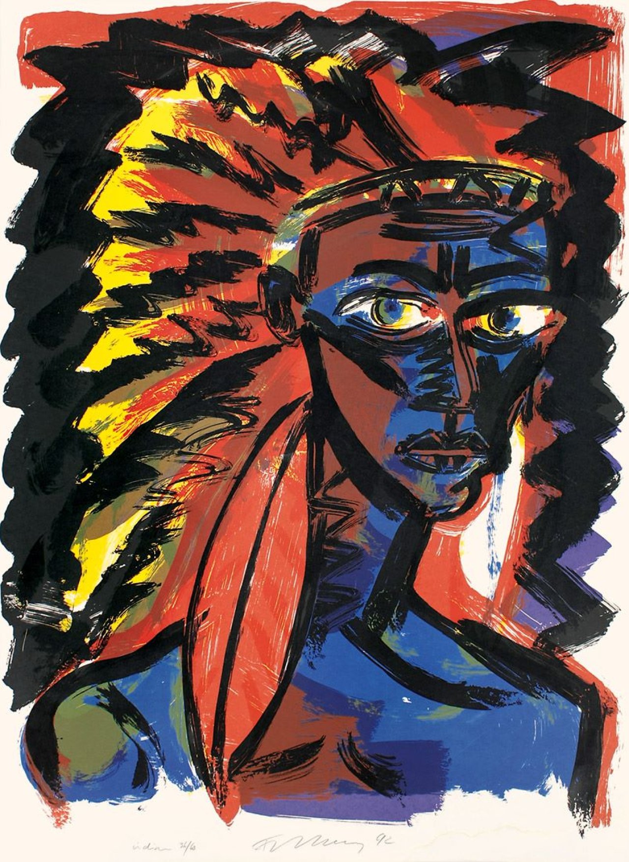 This picture shows the following artwork: Rainer Fetting. „India“. 1992.