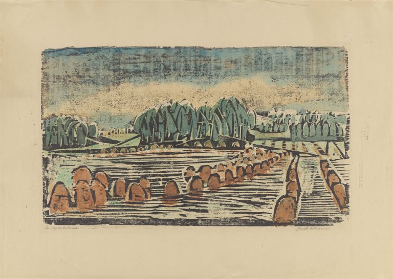 Auf diesem Bild ist das folgende Kunstwerk zu sehen: Ewald Mataré. „Landschaft in Finnland“. 1930.