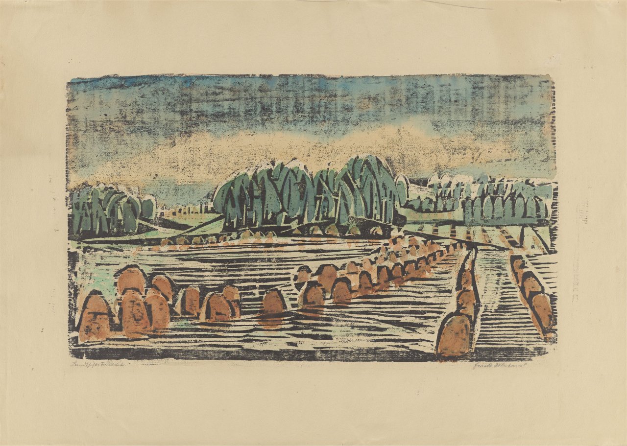Auf diesem Bild ist das folgende Kunstwerk zu sehen: Ewald Mataré. „Landschaft in Finnland“. 1930.