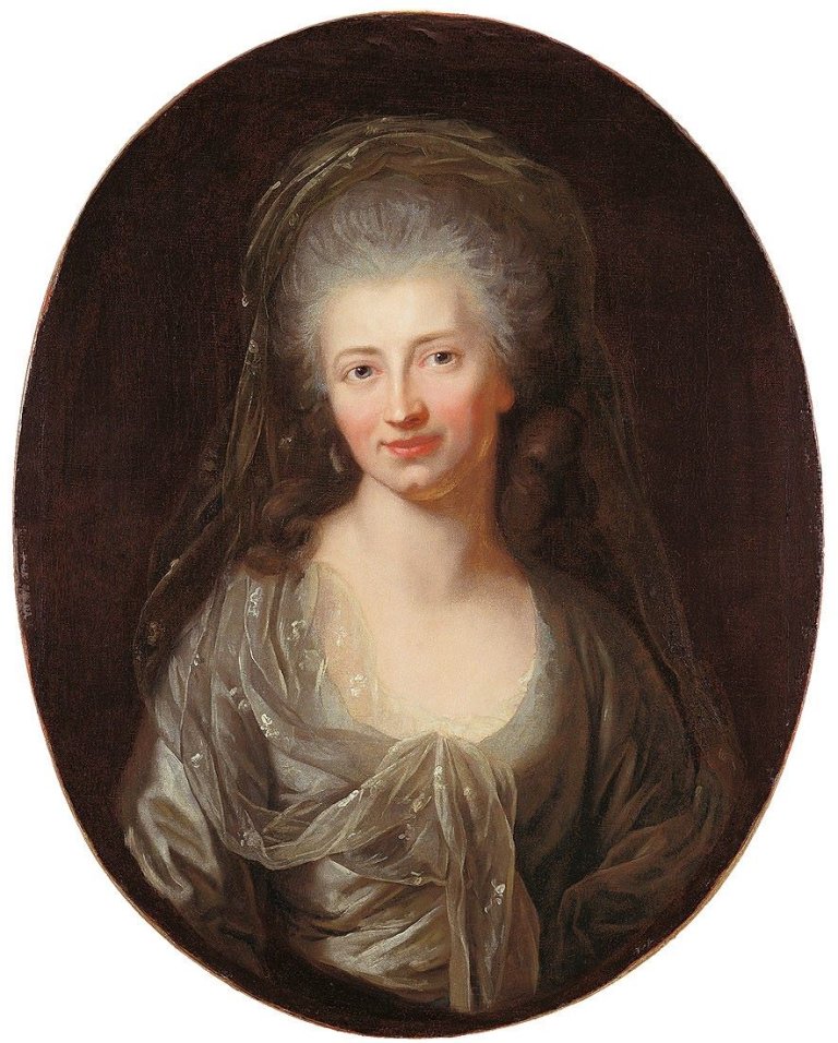 Auf diesem Bild ist das folgende Kunstwerk zu sehen: Anton Graff. „Portrait einer unbekannten Dame“. Um 1785.