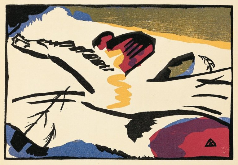 Auf diesem Bild ist das folgende Kunstwerk zu sehen: Wassily Kandinsky. „Klänge“. 1907-12.