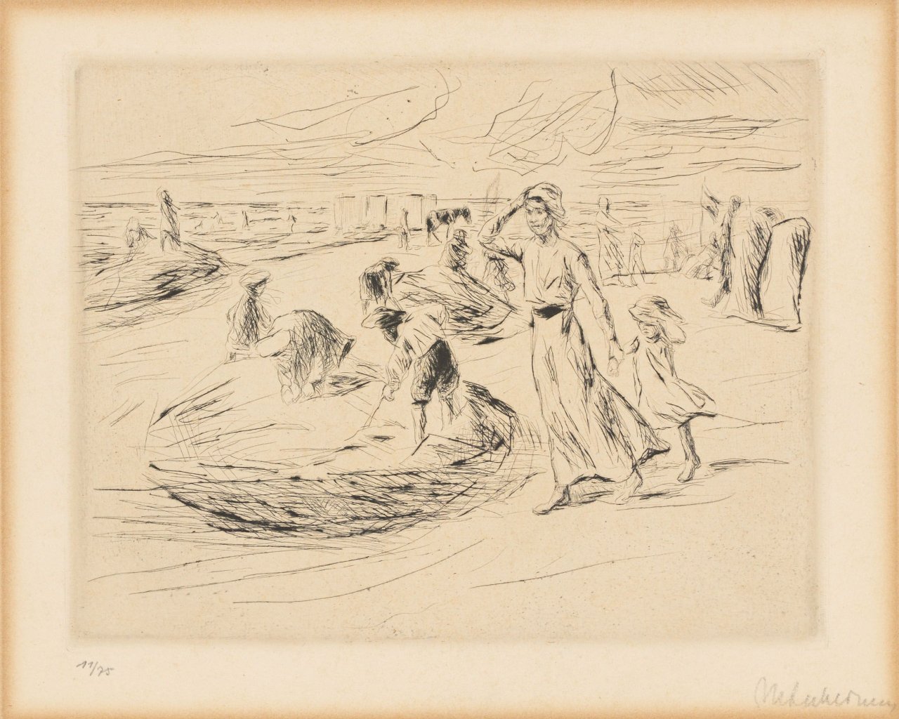 This picture shows the following artwork: Max Liebermann. „Am Strand (Noordwijk)“. 1914.