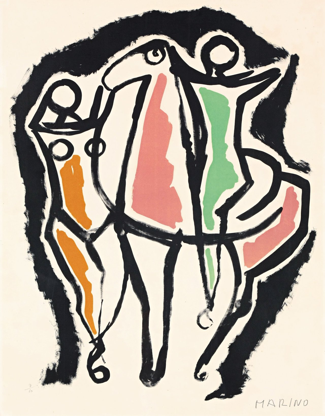 Auf diesem Bild ist das folgende Kunstwerk zu sehen: Marino Marini. „Ceramica I“. 1955.