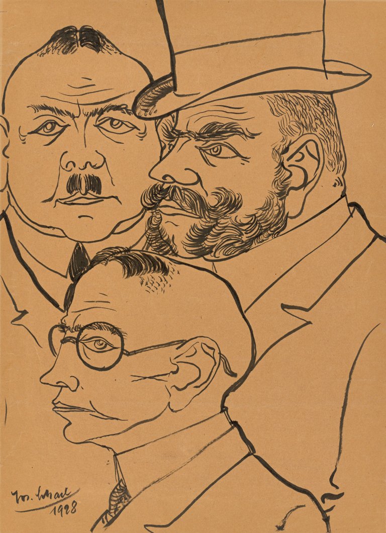 Auf diesem Bild ist das folgende Kunstwerk zu sehen: Josef Scharl. Köpfe. 1928.