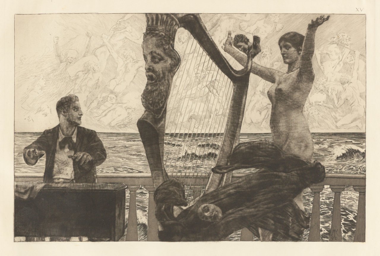 This picture shows the following artwork: Max Klinger. ”Brahms-Fantasie. Opus XII”. 1894.