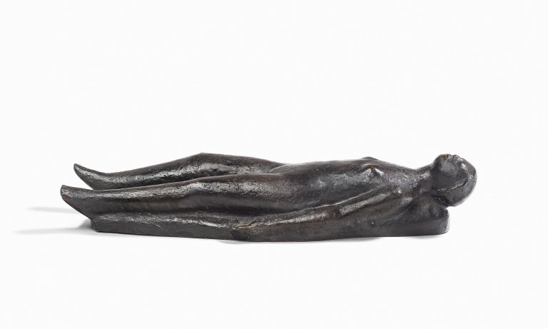 Auf diesem Bild ist das folgende Kunstwerk zu sehen: Gustav Seitz. „Liegende mit gestreckten Armen“. 1949.