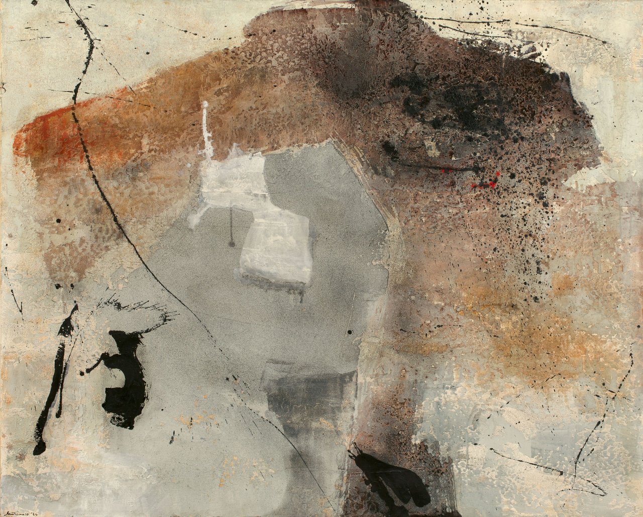 Auf diesem Bild ist das folgende Kunstwerk zu sehen: Giuseppe Santomaso. „Il Seme“. 1964.