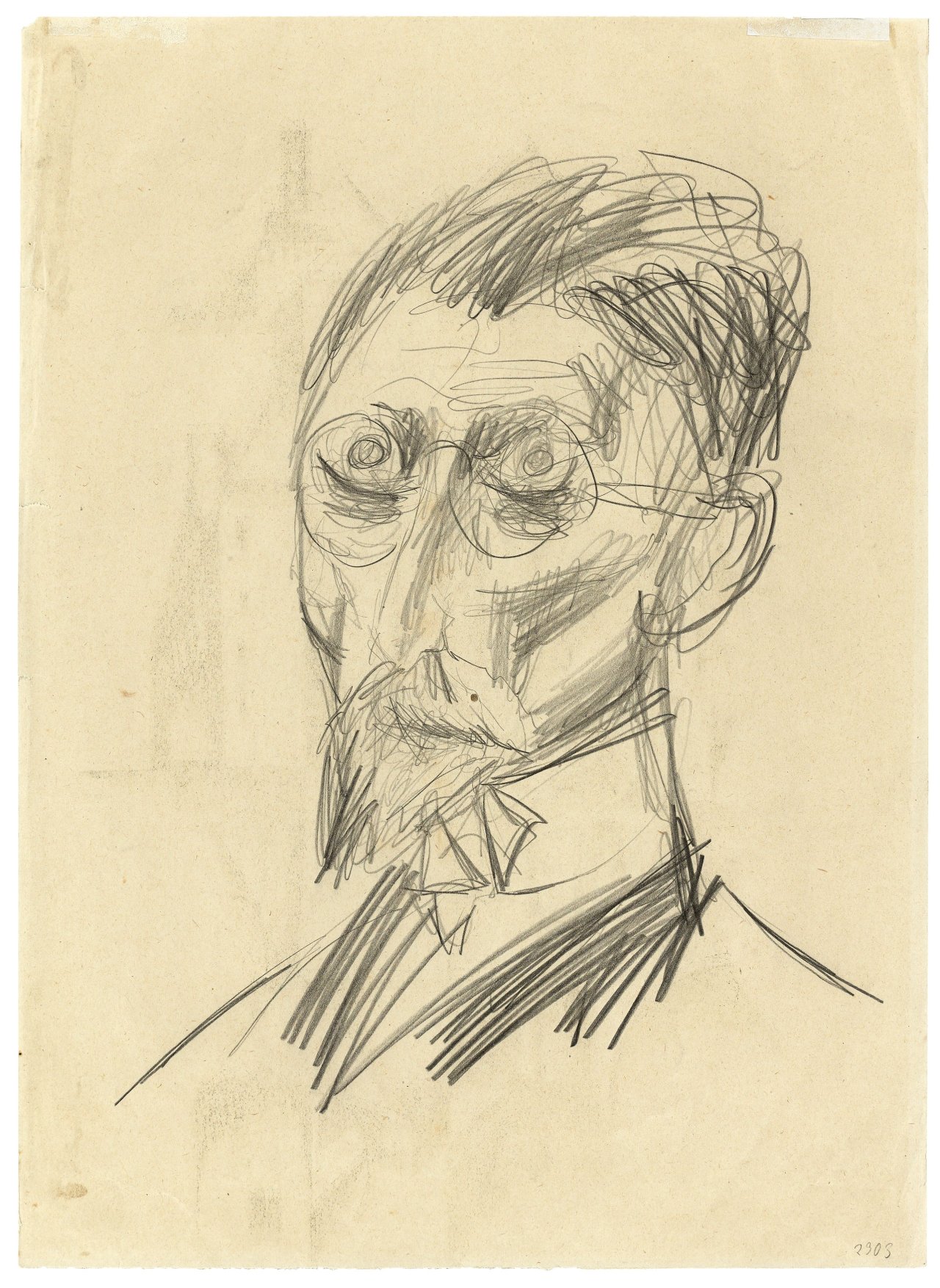 Auf diesem Bild ist das folgende Kunstwerk zu sehen: Otto Dix. „Männliches Bildnis“. Um 1922.