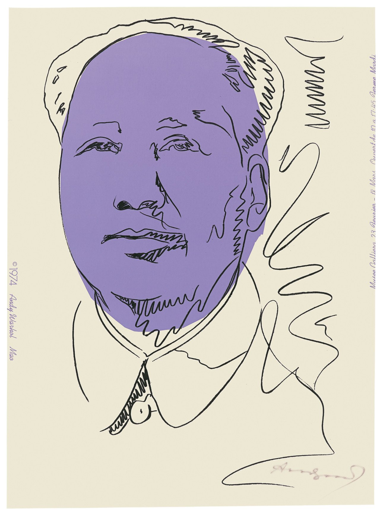 This picture shows the following artwork: Andy Warhol. „Mao“. 1974.