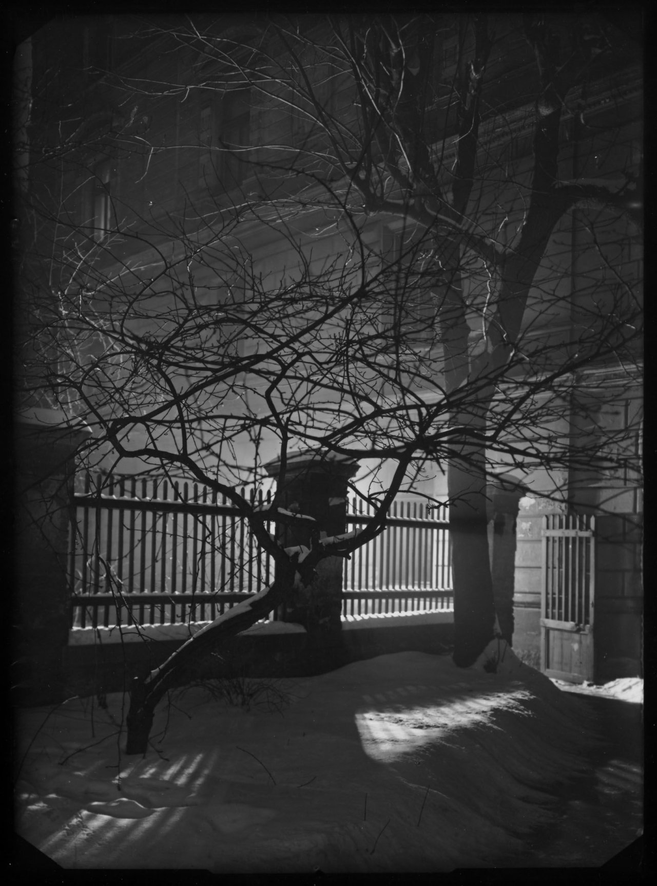 Auf diesem Bild ist das folgende Kunstwerk zu sehen: Josef Sudek. Ohne Titel (Blick aus dem Atelierfenster). Vermutlich 1950er Jahre.