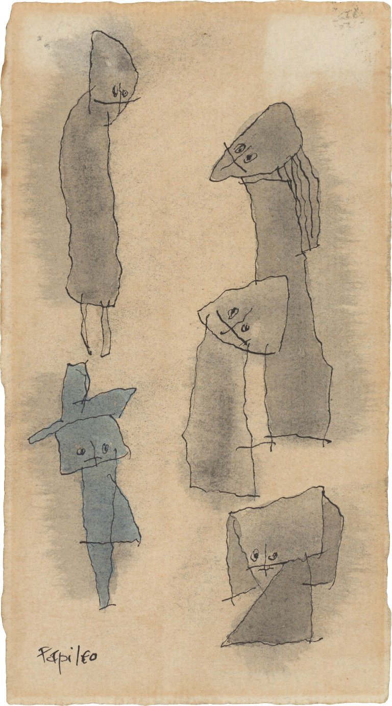 Auf diesem Bild ist das folgende Kunstwerk zu sehen: Lyonel Feininger. Ghosties. 1950er-Jahre.