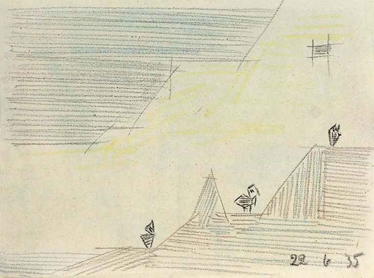 Auf diesem Bild ist das folgende Kunstwerk zu sehen: Lyonel Feininger. Ohne Titel. 1935.
