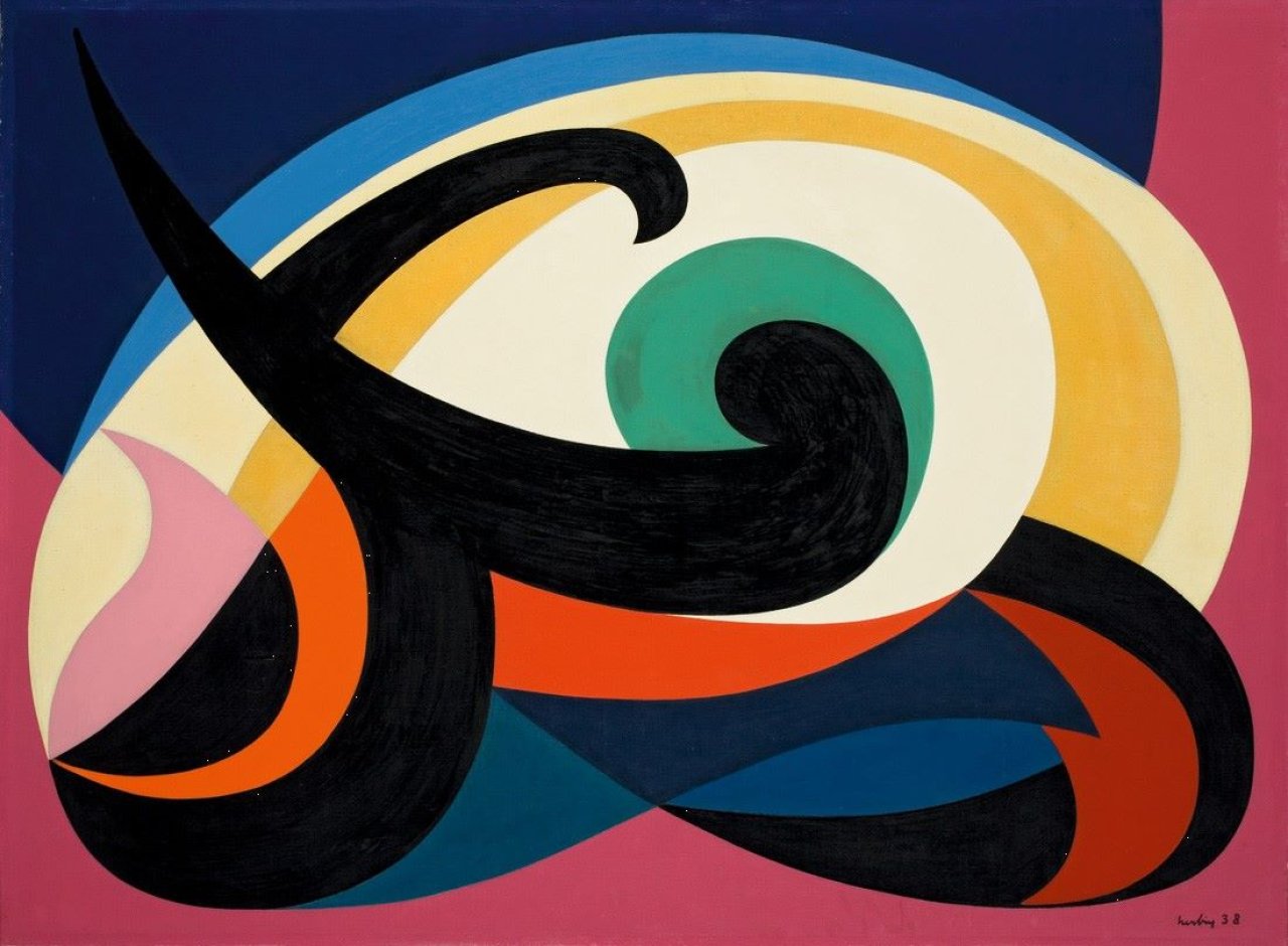 Auf diesem Bild ist das folgende Kunstwerk zu sehen: Auguste Herbin. Ohne Titel. 1938.