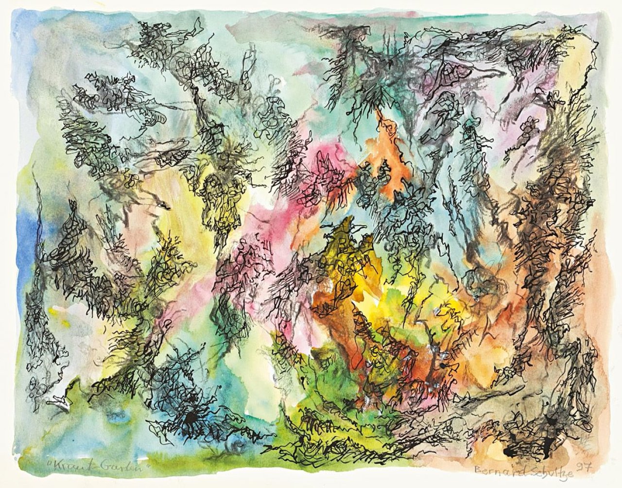 Auf diesem Bild ist das folgende Kunstwerk zu sehen: Bernard Schultze. „Kraut-Garten“. 1997.