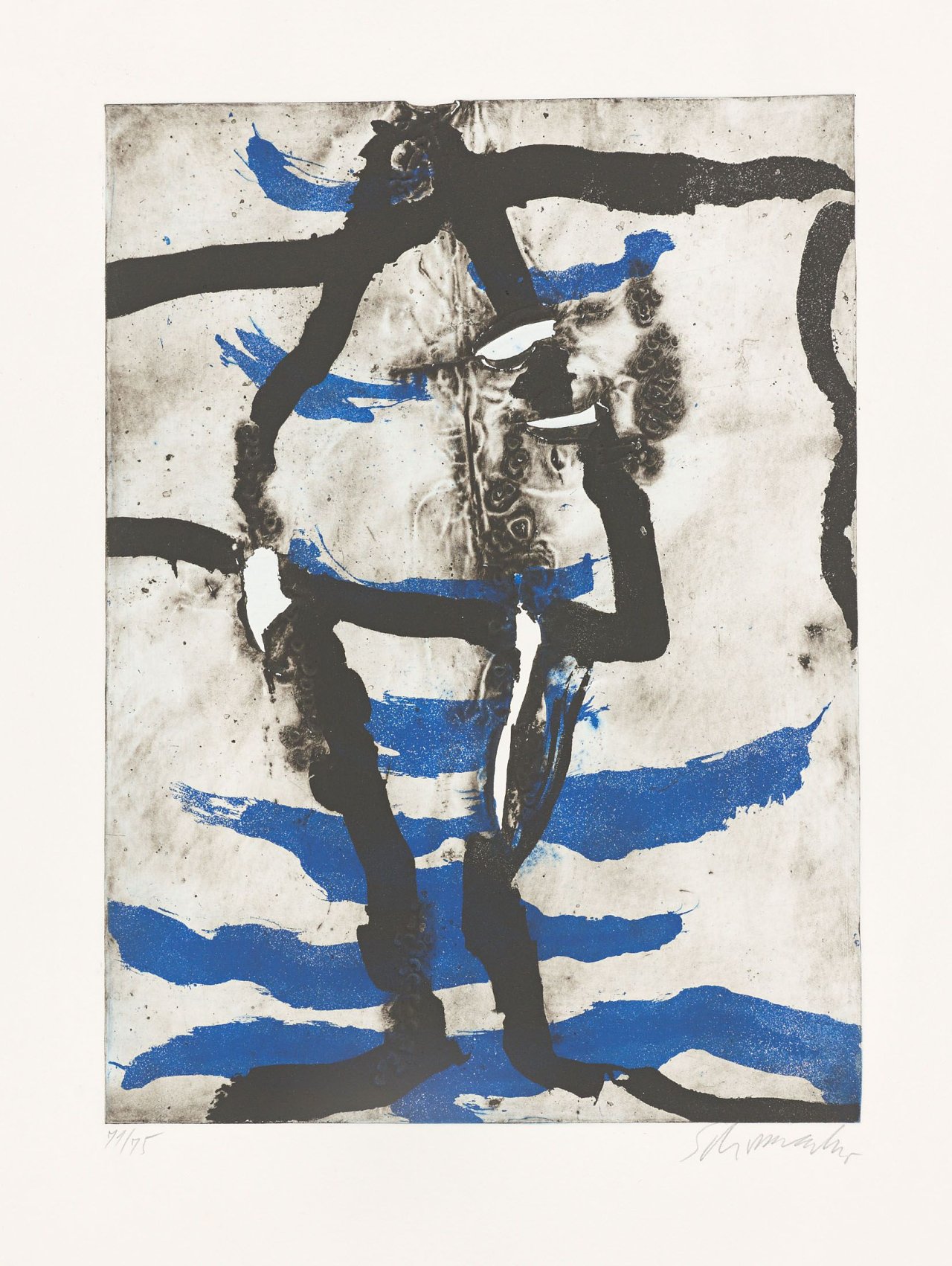 This picture shows the following artwork: Emil Schumacher. Untitled. 1972.