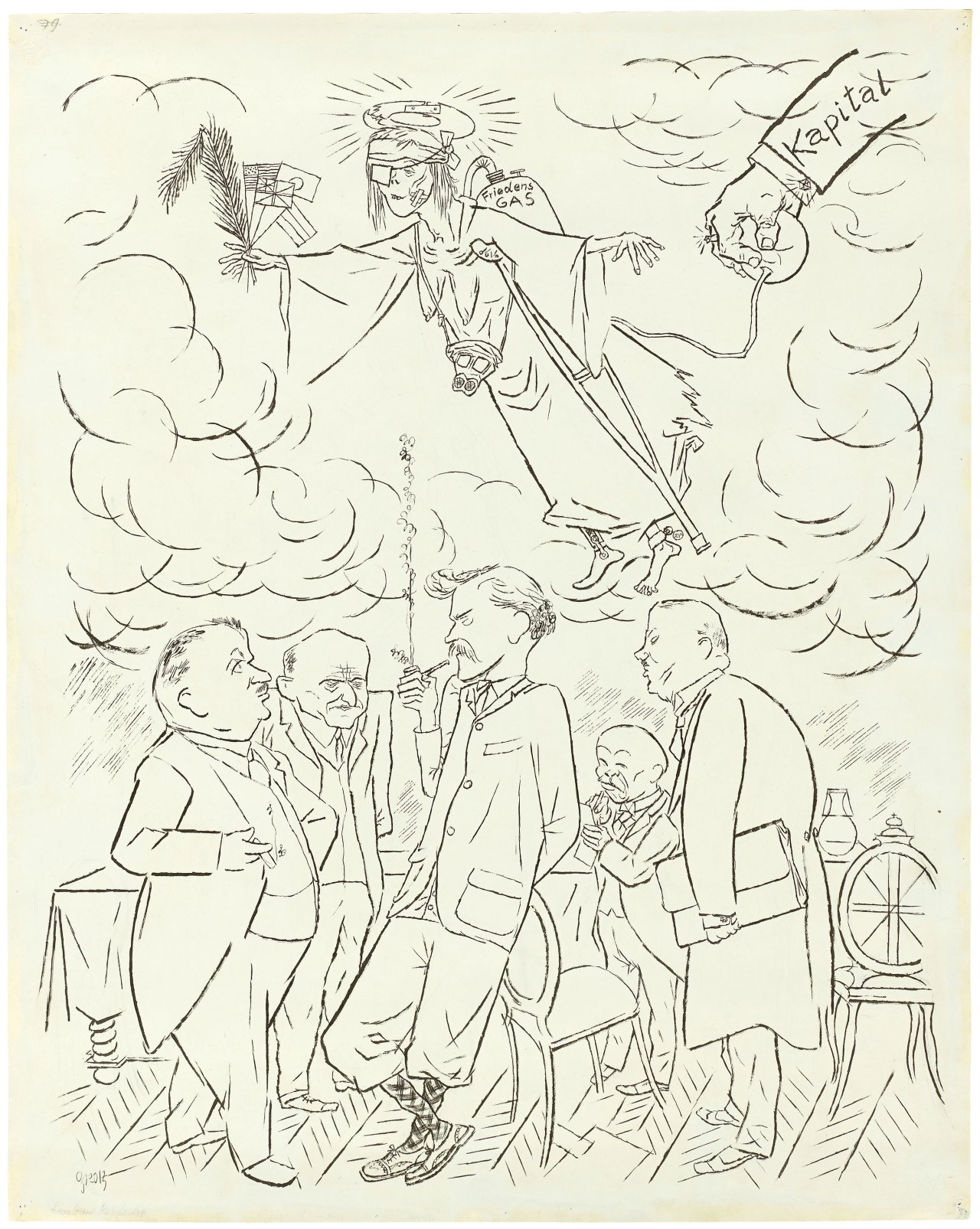 This picture shows the following artwork: George Grosz. „Friedens Konferenz“. Circa 1923.