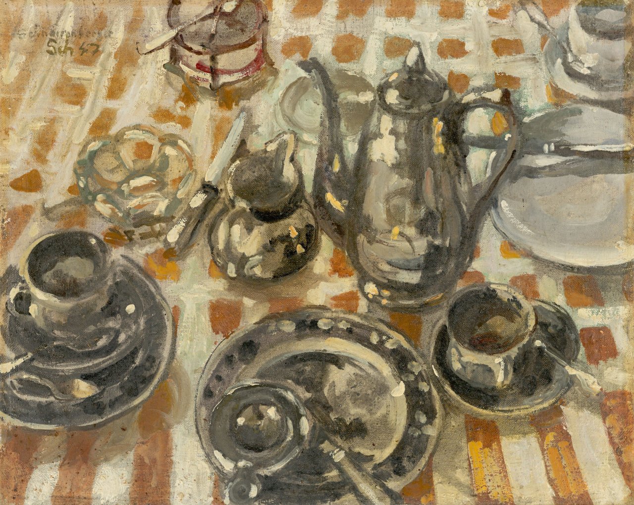 Catalog image of „schwarzes Kaffeegeschirr“. 1947